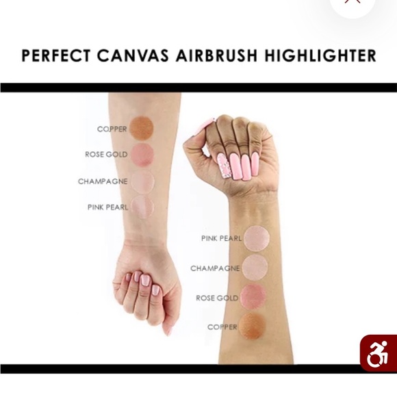 💎NEW IN BOX💎Temptu Airbrush Perfect Canvas Blush & Highlighter Starter Set - Picture 2 of 11